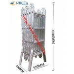 Thang gấp 6 khúc chân choãi đa năng NIKITA dài 7,2m