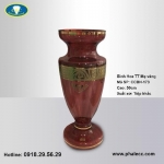 Bình Hoa Thủy Tinh Màu Mạ Vàng