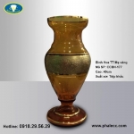 Bình Hoa Thủy Tinh Màu Mạ Vàng