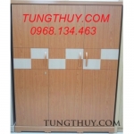 Tủ quần áo gỗ công nghiệp MDF phủ Simily loại 1,6m màu vân gỗ