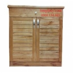 Tủ giày gỗ Xoan nan ngang (80 x 90)