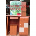 Bàn phấn gỗ công nghiệp MDF phủ Silimy màu vân gỗ (70cm)