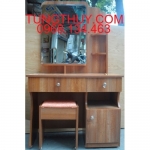 Bàn phấn gỗ công nghiệp MDF phủ Melamine Vân Xoan Đào rộng 80 cm