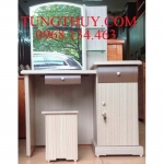 Bàn phấn gỗ công nghiệp MDF phủ Silimy màu trắng (80 cm)