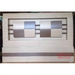 Giường gỗ công nghiệp MDF phủ Simily loại 1,2m màu trắng