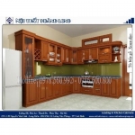 Tủ bếp gỗ xoan đào TBX02