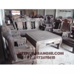 Bộ bàn ghế gỗ mun Minh Quốc voi QV08 dogonoithatdongky.com