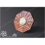 Bát quái bằng gỗ đào (gương cầu lõm)