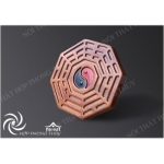 Bát quái bằng gỗ đào (âm dương)