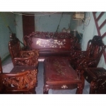 bộ bàn ghế rồng 10 món gỗ gõ đỏ