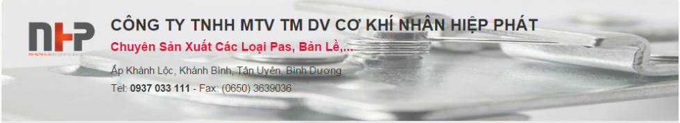 TNHH MTV TMDV CƠ KHÍ NHÂN HIỆP PHÁT