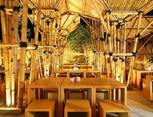 thiết kế nhà hàng đẹp bằng tre trúc độc đáo chonoithat