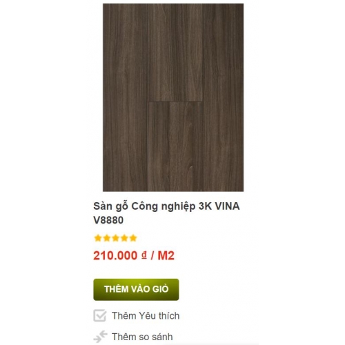 Màu socola cho sàn gỗ 3K VINA V8880