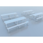 Bàn ăn công nghiệp Hòa Phát 8 chỗ BA2407IC3